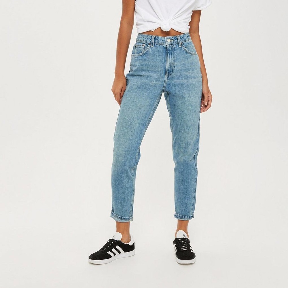 TOPSHOP moto high rise VINTAGE BLUE MOM jeans